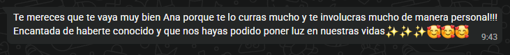 Mensaje real de WhatsApp